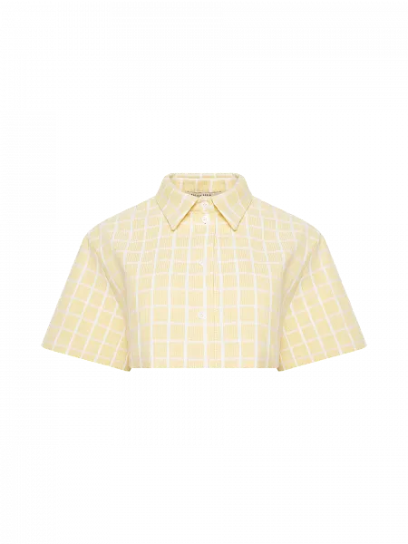 Укороченная рубашка Tender Yellow