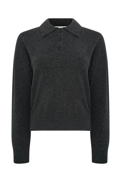 Поло с длинным рукавом из кашемира и шерсти Raven