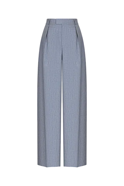 Льняные брюки прямого кроя