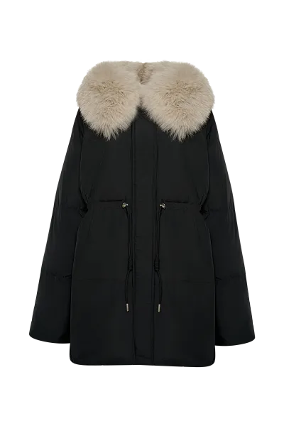 Пуховая парка с меховым воротником Moonless Night