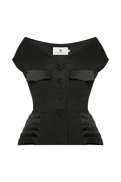 Жакет с открытыми плечами Black Caviar