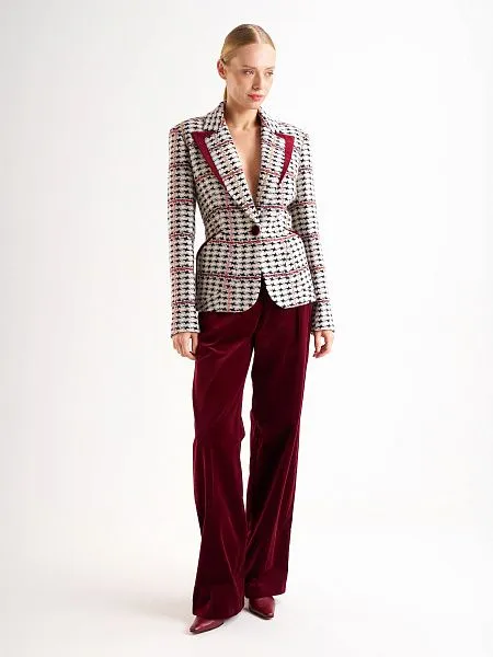 Брюки свободного кроя из бархата