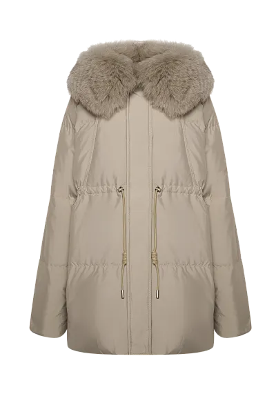 Пуховая парка с меховым воротником Sage Green