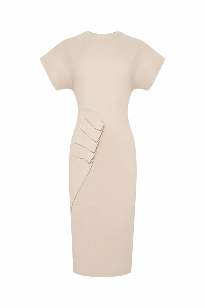 Платье с защипами Bleached Sand