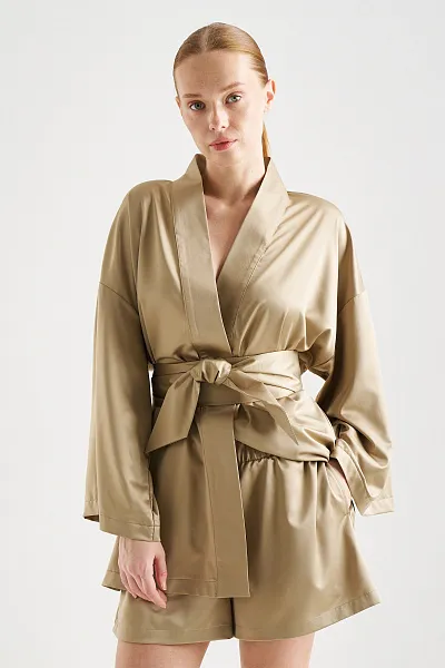 Шорты из искусственного шелка