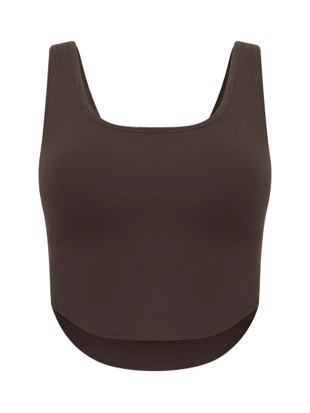 Спортивный топ с прорезью на спине Brown