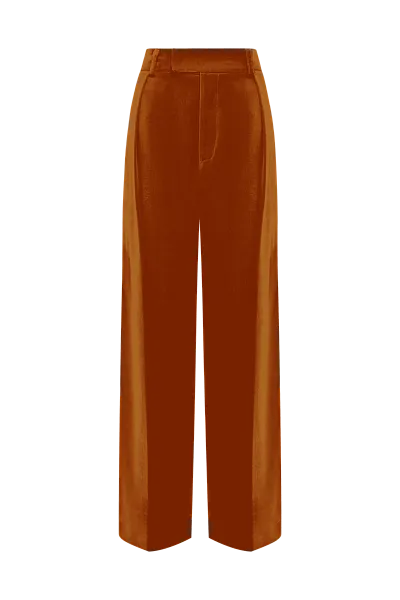 Брюки свободного кроя из бархата Pumpkin Spice