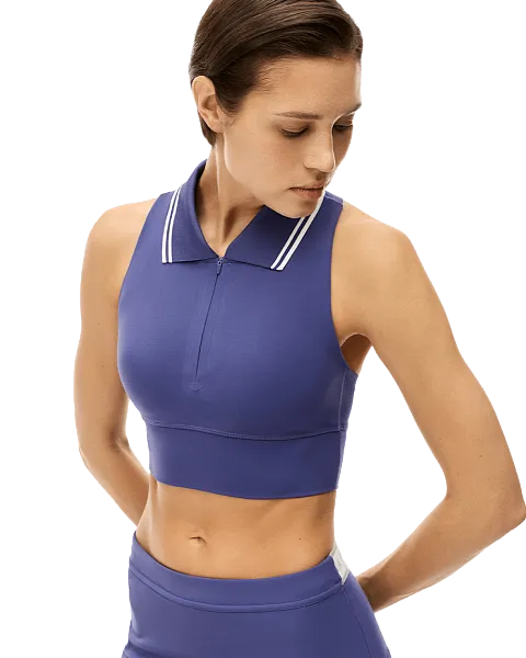 Спортивный топ с молнией на груди