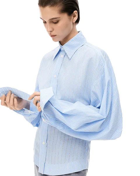 Рубашка с объемной спиной из хлопка