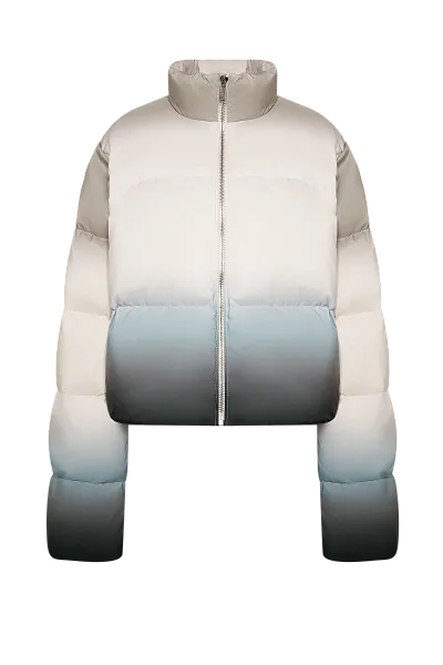 Короткий пуховик с градиентом Blue Northern Lights