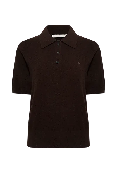 Поло с коротким рукавом из кашемира и шерсти Brunette