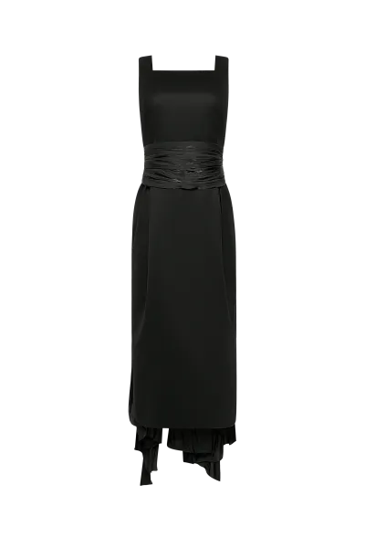 Платье-футляр с кушаком Black Caviar