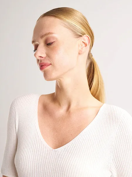 Футболка из кашемира и тенселя