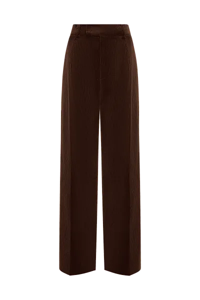 Брюки свободного кроя из вельвета Brunette