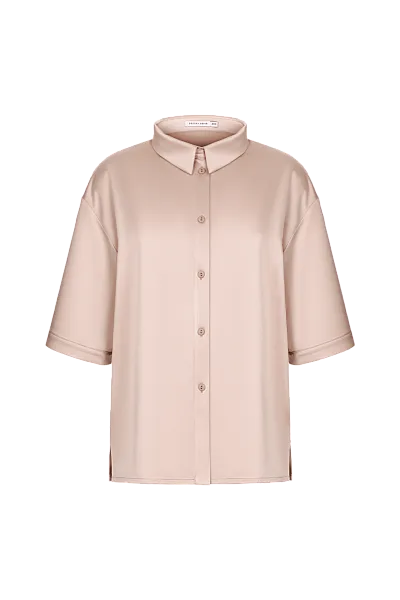 Рубашка поло оверсайз из искусственного шелка