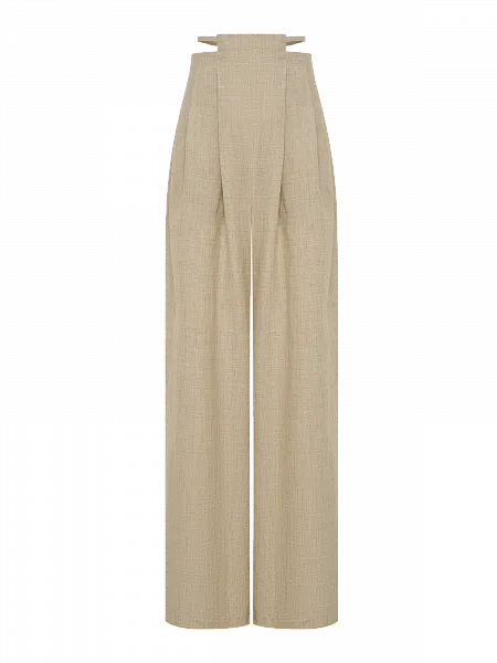 Брюки с пояском на талии Linen