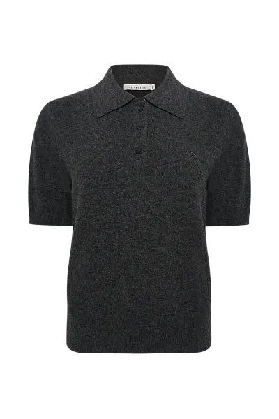 Поло с коротким рукавом из кашемира и шерсти Raven