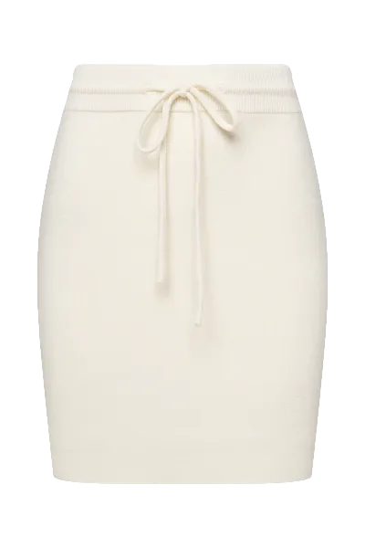 Юбка мини из кашемира и шерсти Cloud Dancer
