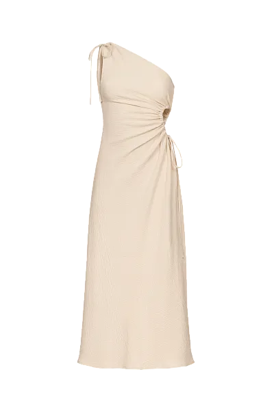 Платье на одно плечо из муслина