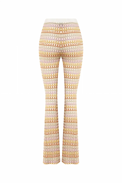 Брюки клёш из трикотажа Multicolor