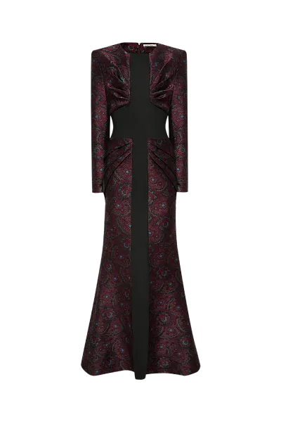 Платье-макси годэ Burgundy