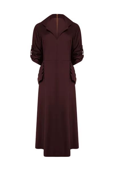 Платье миди с фигурной драпировкой Burgundy