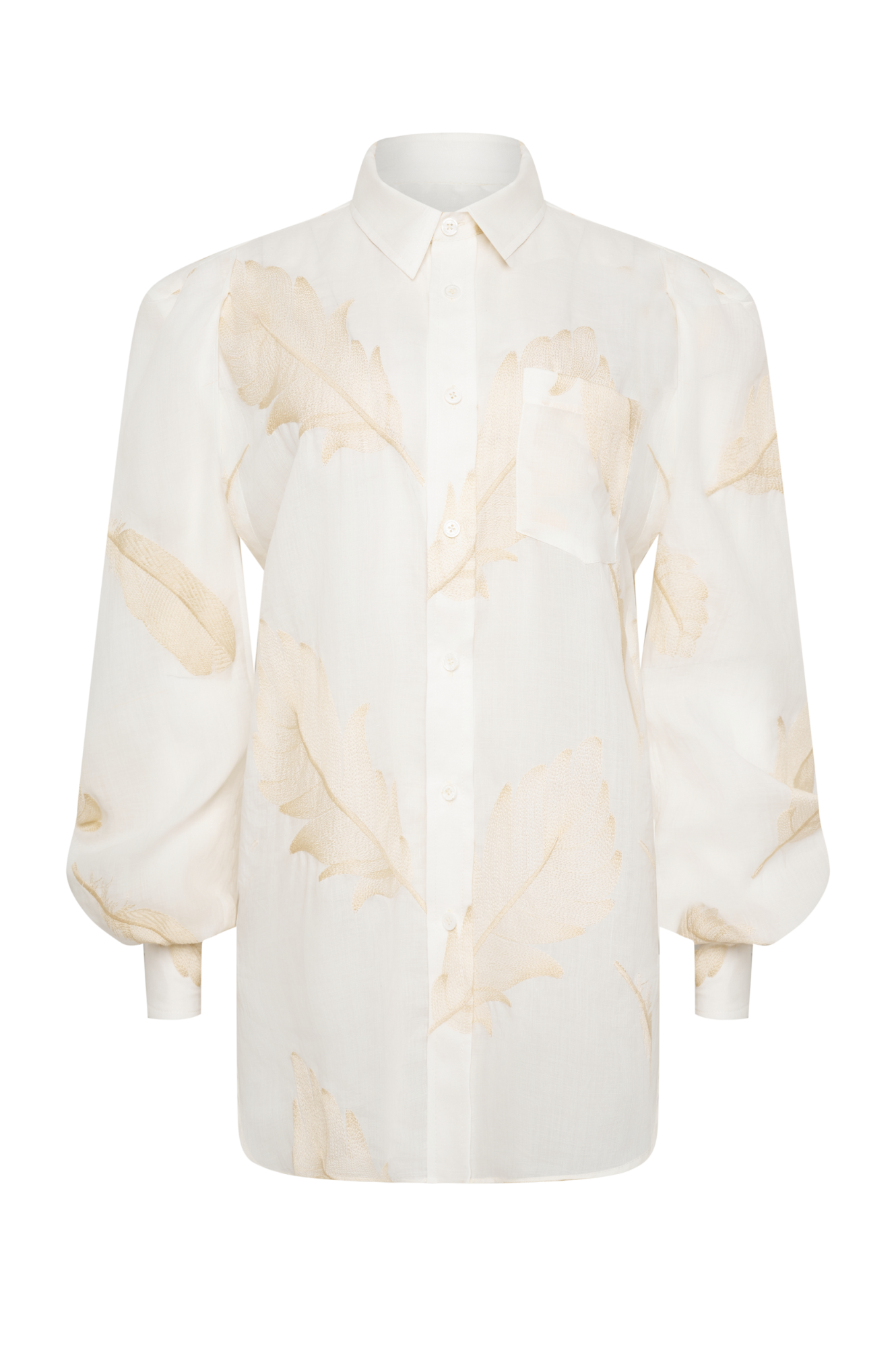 картинка Рубашка с вырезами на рукавах Feather от Polina Repik Wear