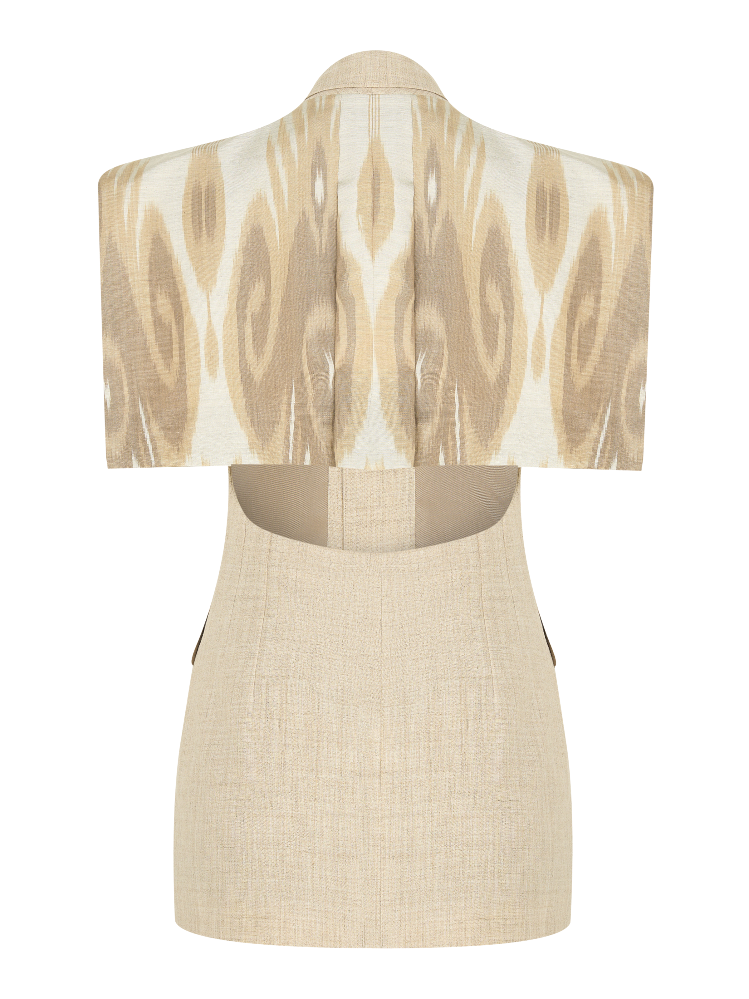картинка Платье-пиджак с открытой спиной с отделкой из адраса Linen от Polina Repik Wear