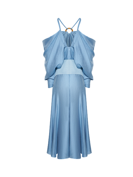 Платье с ниспадающими плечами Copen Blue