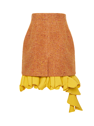 Мини юбка с воланом Persimmon Orange