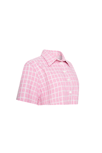 Укороченная рубашка Hot Pink