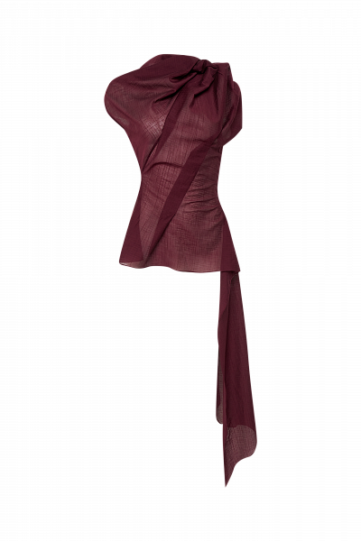 Асимметричный топ Burgundy