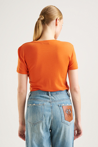Футболка из овечьей шерсти Persimmon Orange