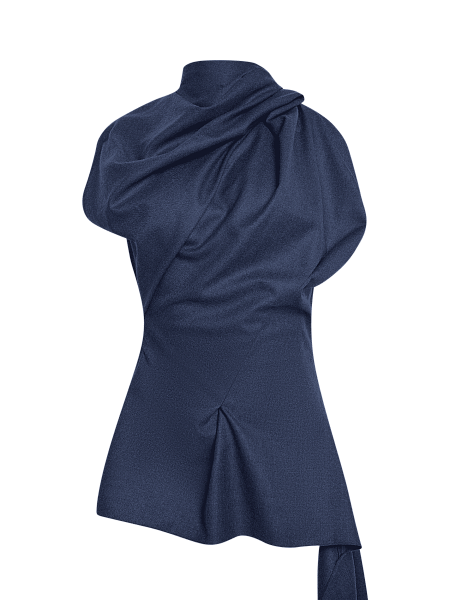 Асимметричный топ Twilight Blue