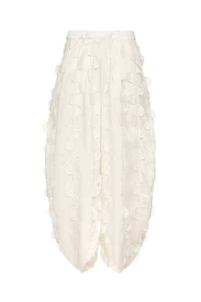 Шаровары из батиста, цвет молочный