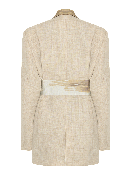 Пиджак с двумя поясами изо льна Linen