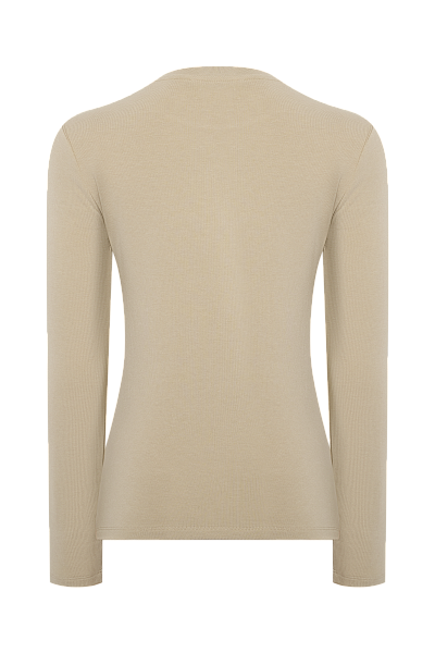 Лонгслив с вышивкой на груди Gray Green