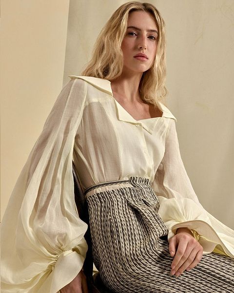 Рубашка с пышными рукавами