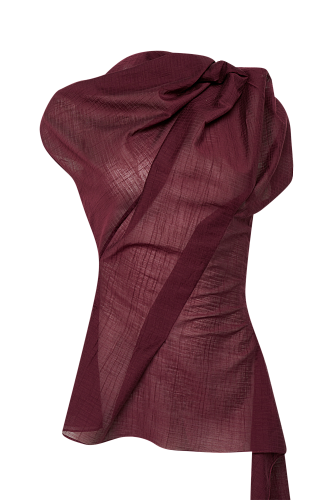 Асимметричный топ Burgundy