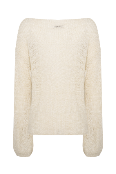 Свитер с вырезом лодочкой Oyster White