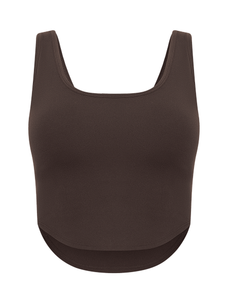 Спортивный топ с прорезью на спине Brown