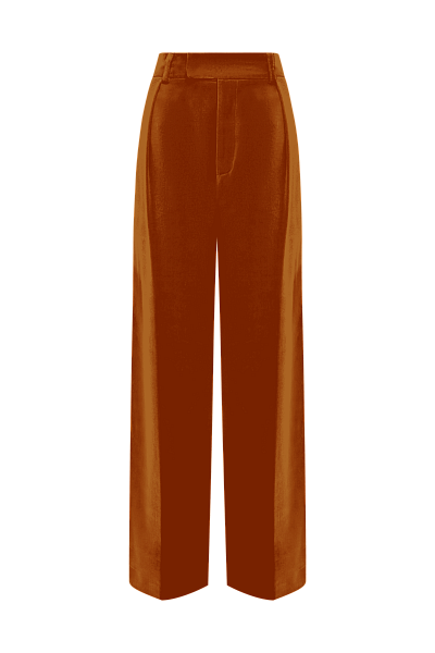 Брюки свободного кроя из бархата Pumpkin Spice