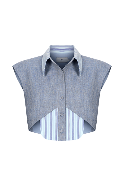 Манишка-топ изо льна и хлопка