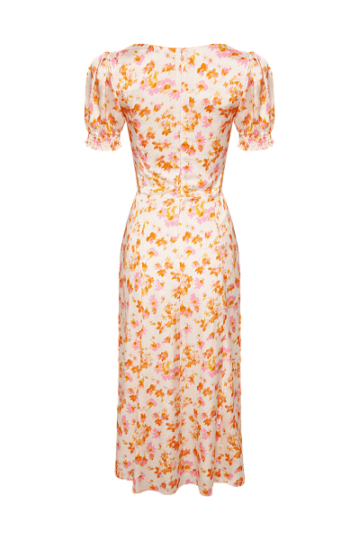 Платье с рукавами фонариками Bright Marigold