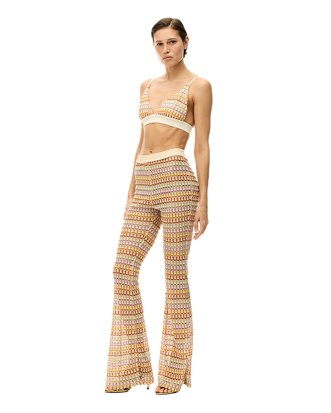 Брюки клёш из трикотажа