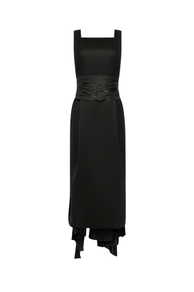 Платье-футляр с кушаком Black Caviar