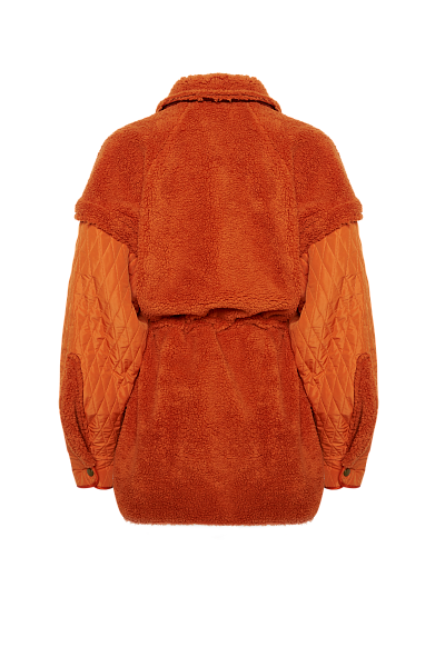Куртка из искусственного меха с отстегивающимся рукавом Persimmon Orange