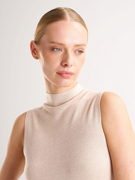 Топ из кашемира Bleached Sand