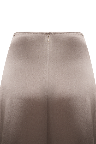 Атласная юбка миди Champagne Beige