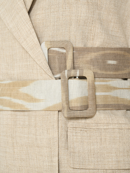 Пиджак с двумя поясами изо льна Linen